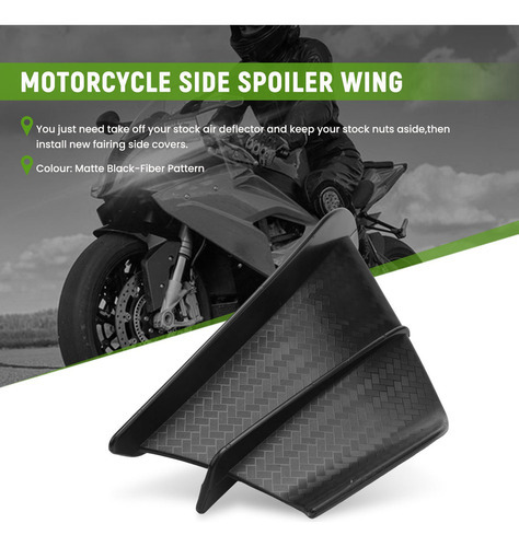 Kit De Asa Aerodinâmica Para Motocicleta Winglet Spoiler Mot - Imagem 8