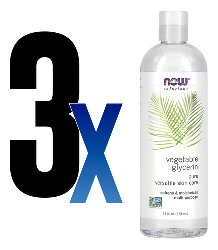 Glicerina Vegetal 473ml Now Foods Cozinha Uso Diário 3un - Imagem 2