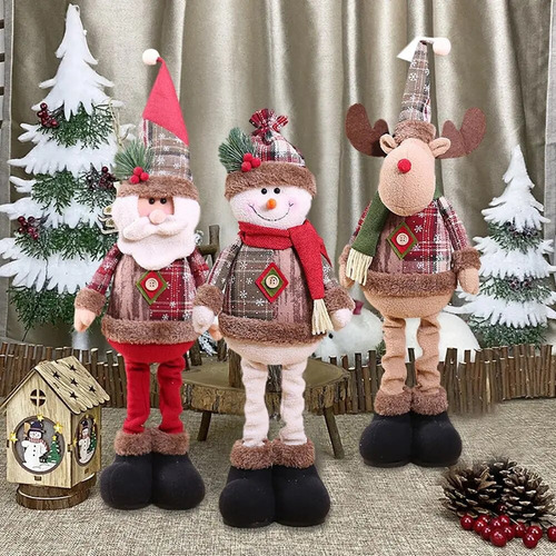 Boneca De Decoração De Natal, Rena, Boneco De Neve Em Pé - Imagem 8