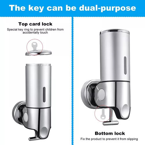 Dispensador Saboneteira Líquida Inox 500ml P/ Parede - Imagem 5