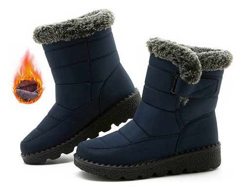 Botas De Neve Impermeáveis Femininas De Inverno - Imagem 11
