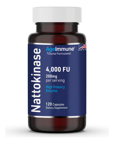 Suplemento Ageimmune Nattokinase 200 Mg 120 Cápsulas
