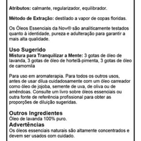 Óleo Lavanda 30ml Now Foods Essencial Puro Importado 4un - Imagem 5