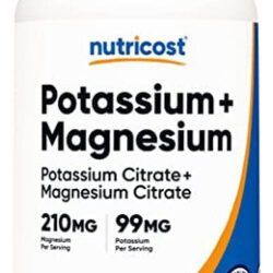 Nutricost Potássio (99 Mg) Magnésio (210 Mg) Citratos, 240 C