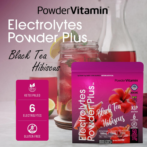 Pó De Eletrólitos De Vitamina Em Pó Plus (50 Porções) Chá Pr - Imagem 8