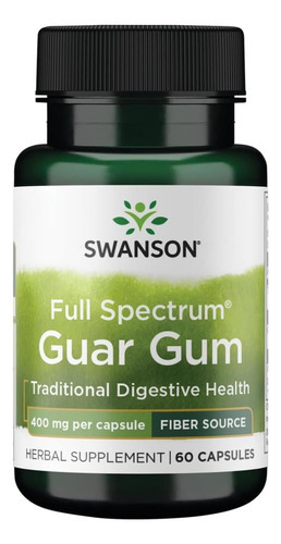 Swanson Full Spectrum Guar Gum 400 Miligrams 60 Cápsulas