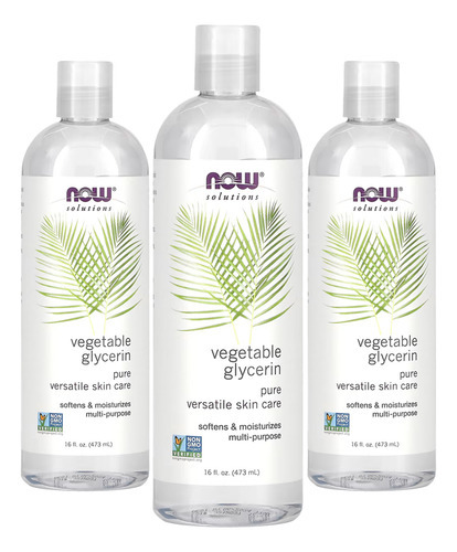 Glicerina Vegetal 473ml Now Foods Cozinha Uso Diário 3un