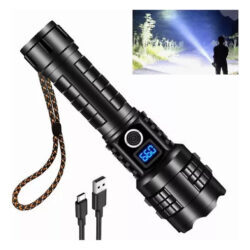 Lanterna Portátil Poderosa Led Recarregável 100000 Lúmens