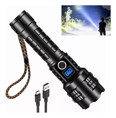 Lanterna Portátil Poderosa Led Recarregável 100000 Lúmens