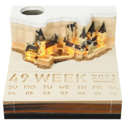 Bloco De Notas 3d Do Castelo Mágico Do Calendário