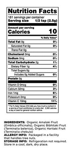 Pó Triphala Orgânico Terrasoul Superfoods -1 Libra - Imagem 4