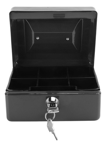 6in Mini Caixa De Dinheiro Portátil Lockable Segurança Dinhe - Imagem 3