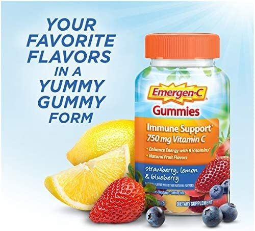 Vitamina C Emergen-c 750 Mg 45 Gomitas/mirtilo - Imagem 4