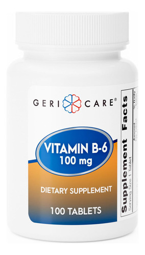 Gericare Vitamina B-6 100 Mg Comprimidos 100 Ct
