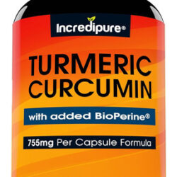 Suplemento Curcumina Incredipure Turmeric 755mg Com Bioperin