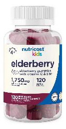 Suplemento De Gomas De Sabugueiro Nutricost Kids Com Zinco E - Imagem 2