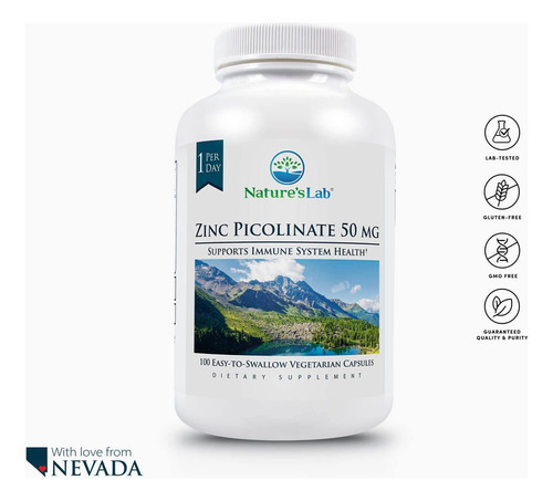 Natures Lab Picolinato De Zinco 50mg - Suplemento De Zinco - Imagem 4