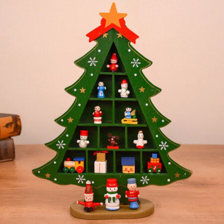 Decoração De Mesa De Madeira Árvore De Natal Div Ornamentos2 - Imagem 5