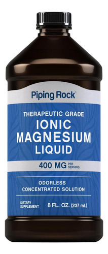 Piping Rock Líquido Iônico Magnésio | 400mg | 8 Onças | Supl