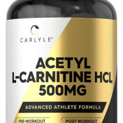 Suplemento Carlyle Acetil L-carnitina Hcl 500 Mg 180 Cápsula