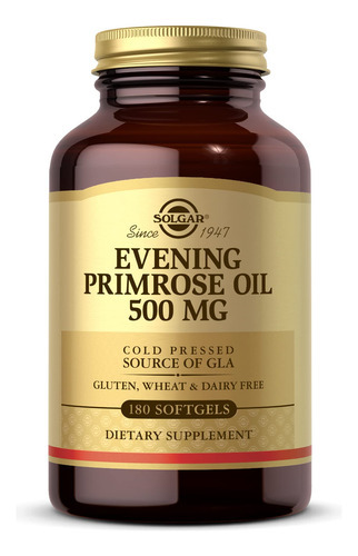 Suplemento Solgar Óleo De Prímula 500 Mg 180 Cápsulas Gelati
