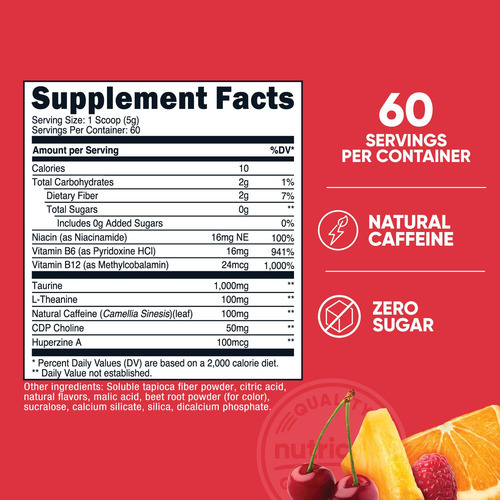 Ponche De Frutas Energy Powder Nutricost Energy Complex 300g - Imagem 3