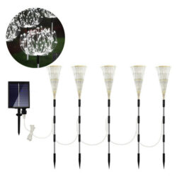 Luzes Solares De Fogos De Artifício, Luzes Decorativas 5pcs.
