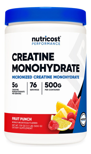 Suplemento Nutricost Creatina Monohidratada Em Pó 500g