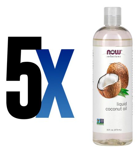 Óleo De Coco Líquido Now Foods Coconut 473ml Importado 5un - Imagem 2