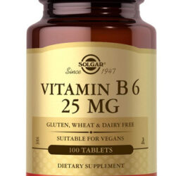Solgar Vitamina B6 25 Mg, 100 Comprimidos - Apoia O Metabol