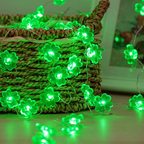 String Lights Decor, Trevo De 4 Folhas, 50 Leds, Mão Decorat - Imagem 7