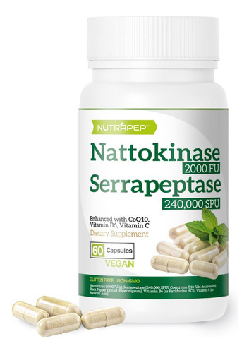 Suplemento Nattokinase 2000 Fu Serrapeptase Spu - Aprimorado