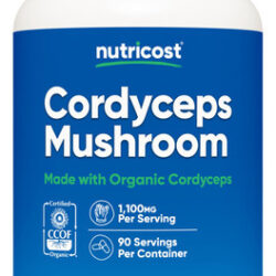 Suplemento Cápsulas De Cogumelos Nutricost Cordyceps 1100mg