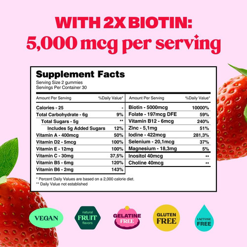Bloom Robbins 60 Gomas De Cabelo Para Vitaminas De Crescimen - Imagem 4