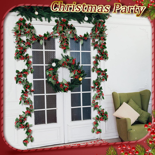 Decoração De Natal De Vime Artificial Berry De 12 Pés - Imagem 5