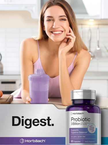 Probiótico Horbäach Para Saúde Digestiva De Mulheres E Homen - Imagem 5