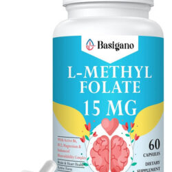 Basigano L Metilfolato 15mg (5-mthf) - Ácido Fólico Ativo Co
