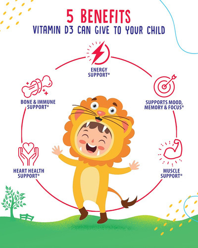 Sunny Sam Vitamina D3 Gomas 1000 Ui Para Crianças E Adultos - Imagem 3
