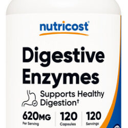 Suplemento De Enzimas Digestivas Nutricost 620mg 120 Cápsula