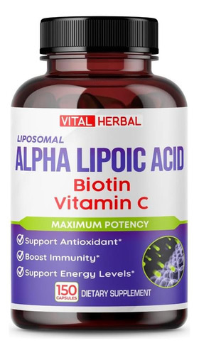 Ácido Lipossômico Alfa Vital Lipossômico Com Biotina, Vitami