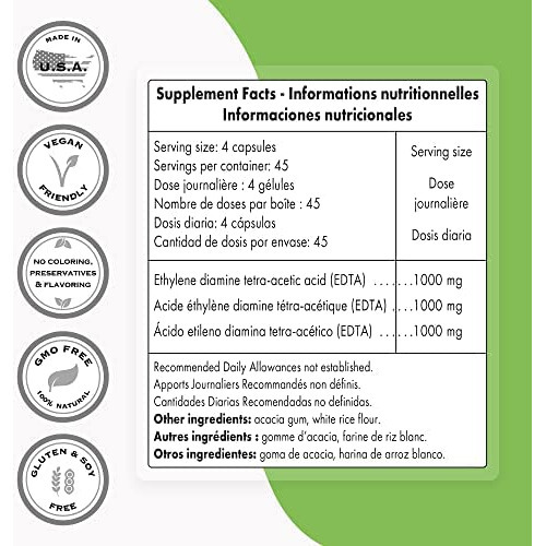 Supersmart - Edta 1000 Mg Por Dia - Poderoso Antioxidante | - Imagem 3