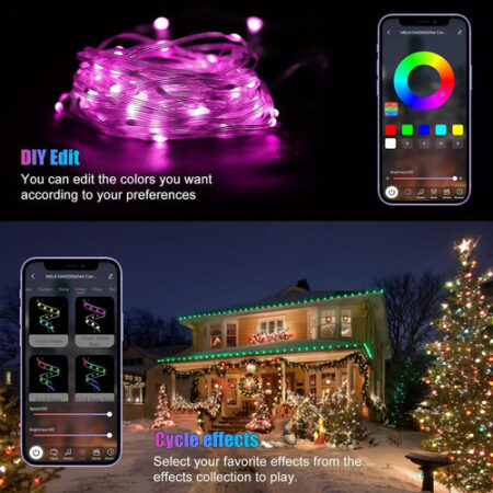 Luz De Corda Inteligente Rgb Ic Diy Led Fairy Lights - Imagem 3