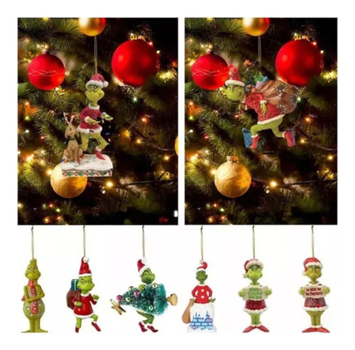 Novas 18 Peças De Figuras Decorativas De Grinch, Decoração - Imagem 2