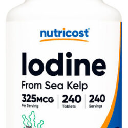 Suplemento Nutricost Iodine 325mcg 240 Comprimidos De Algas