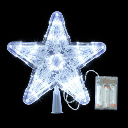 Enfeites De Topo De Árvore De Natal Lâmpada De Estrela De Ci - Imagem 16