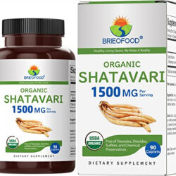 Suplemento Brieofood Shatavari Organic 1500mg 90 Comprimidos
