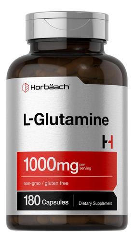 Horbäach L Cápsulas De Glutamina | 1000mg | Contagem 180 | P