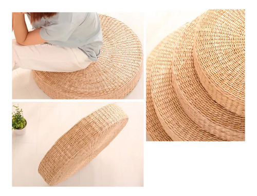 Almofada De Assento De Pufe Redonda Almofada Futon 50x50 - Imagem 5