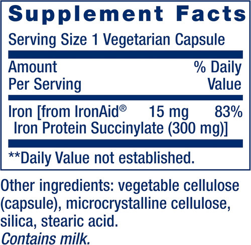 Life Extension Iron Protein Plus, Succinilato De Proteína De - Imagem 3