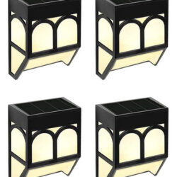 4 Peças De Luz Solar De 2 Led, Decoração De Deck Impermeável
